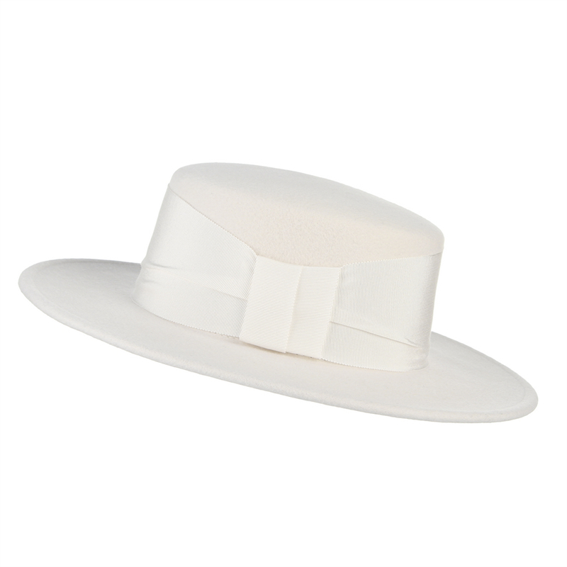 Fedora Hat Wool - Topi Fedora Wol Putih 100% untuk