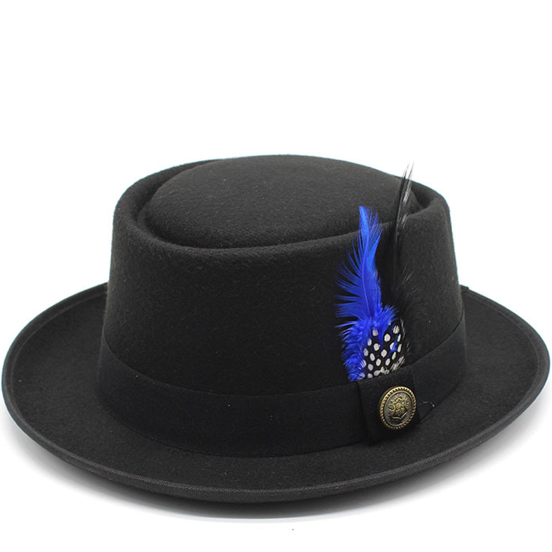 Fedora Hat Wool - Topi Pai babi antik topi hitam
