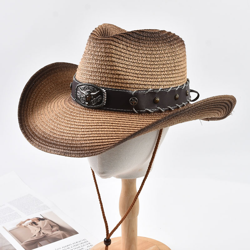 Cowboy Hat Straw - Topi Jerami Koboi Barat Musim Panas