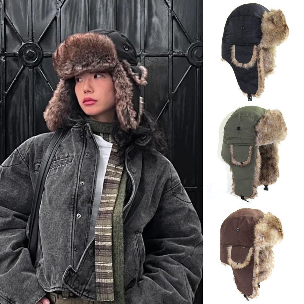 Trapper Hat Ear Flap - 1PC Topi Musim Dingin Trapper Aviator