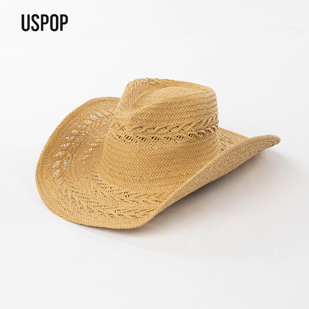 Cowboy Hat Straw - USPOP Topi Koboi Jerami Musim Panas