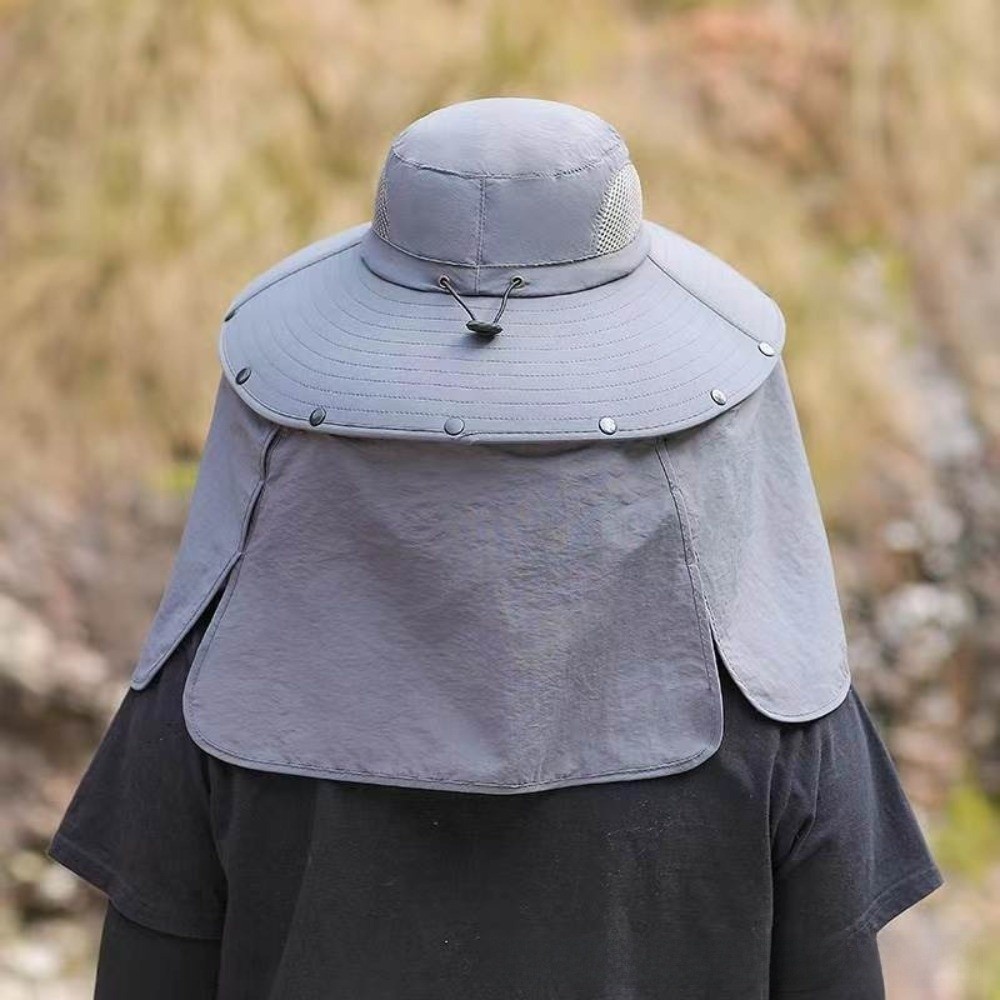 Bucket Hat Cotton - Topi Matahari Pria Kain Dapat Dilepas