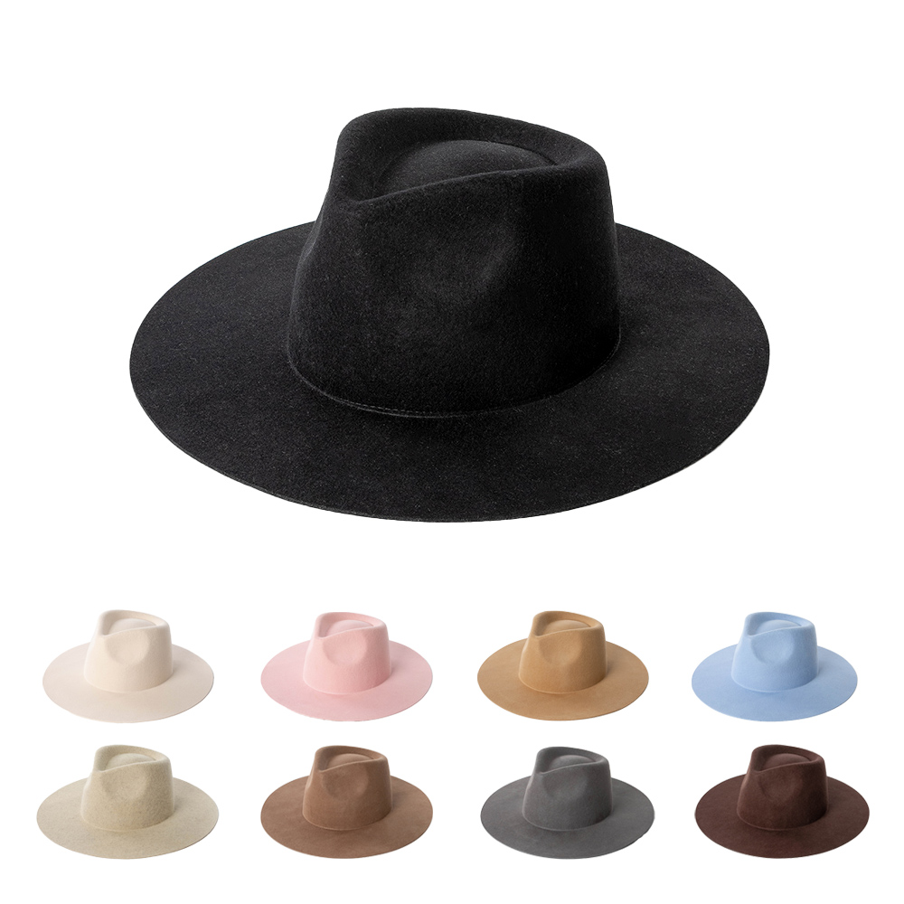Fedora Hat Wool - 100% wol topi Fedora Laken topi