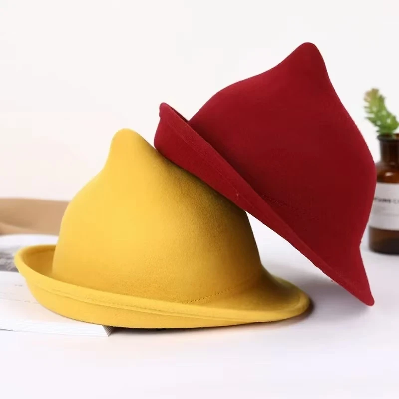 Topi Penyihir Runcing Wol 100% - Fedora Hat Wool ulasan dan harga