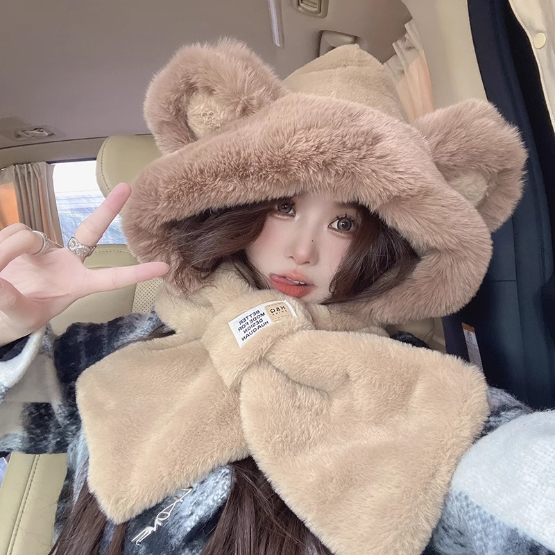 Topi Beruang Lucu dengan Syal  - Trapper Hat Ear Flap ulasan dan harga