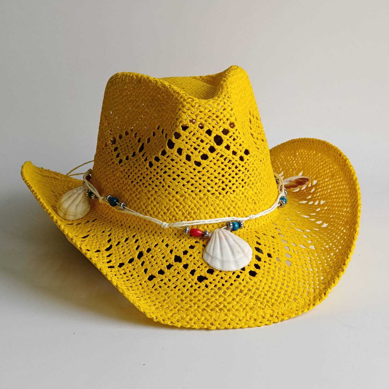 Topi Jerami Koboi Kuning Cerah - Cowboy Hat Straw ulasan dan harga