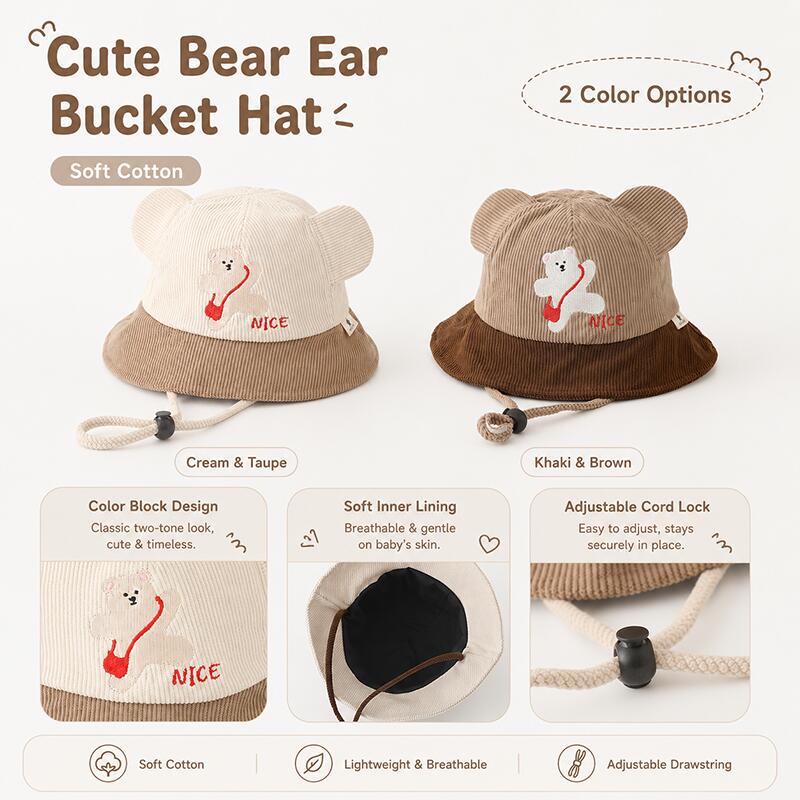 Topi Ember Telinga Beruang Ana - Bucket Hat Cotton ulasan dan harga