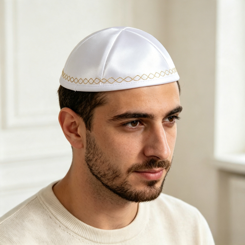 Kippah Yahudi Satin Putih deng - Skull Cap Helmet Liner ulasan dan harga