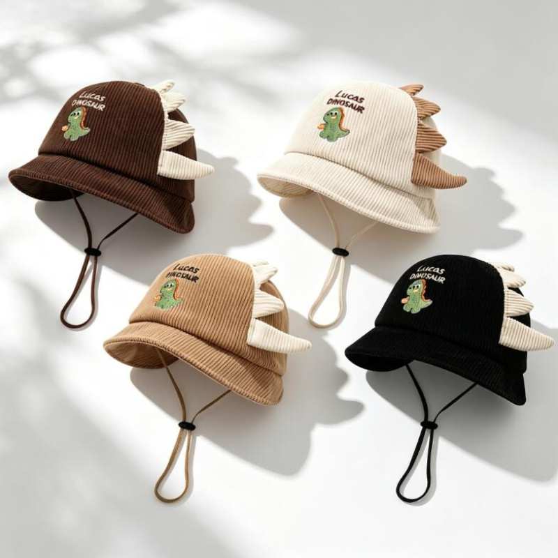 Topi Bayi Lucu Motif Dinosauru - Bucket Hat Cotton ulasan dan harga