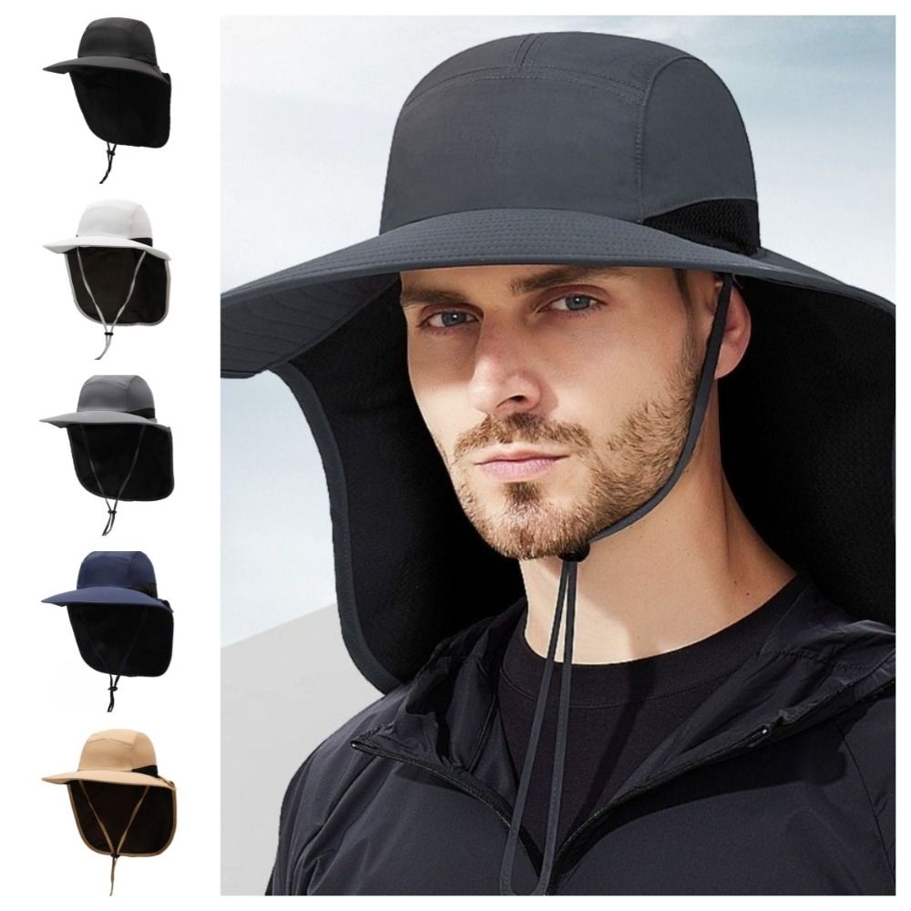 Topi Matahari Pinggiran Lebar  - Bucket Hat Cotton ulasan dan harga