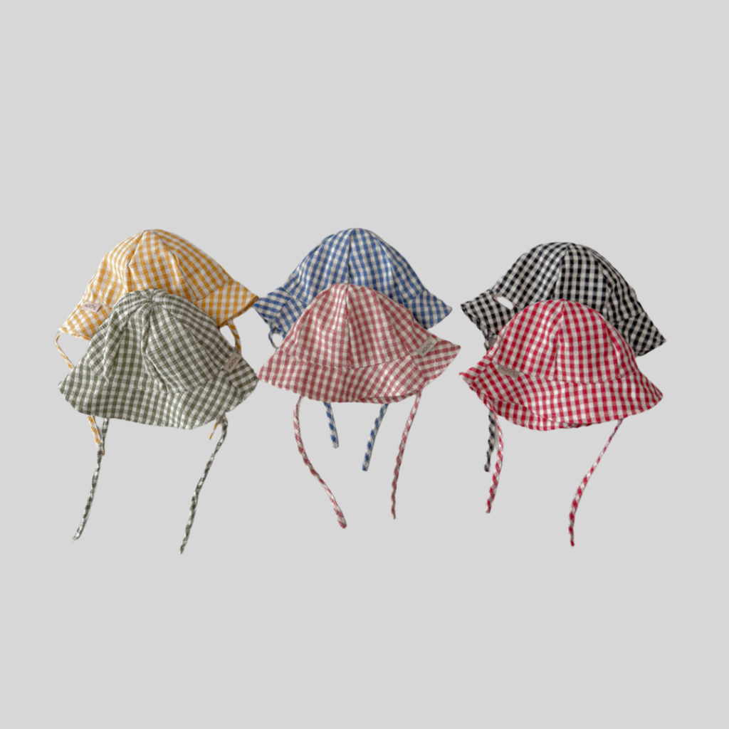 Topi Ember Bayi Kotak-kotak Ga - Bucket Hat Cotton ulasan dan harga