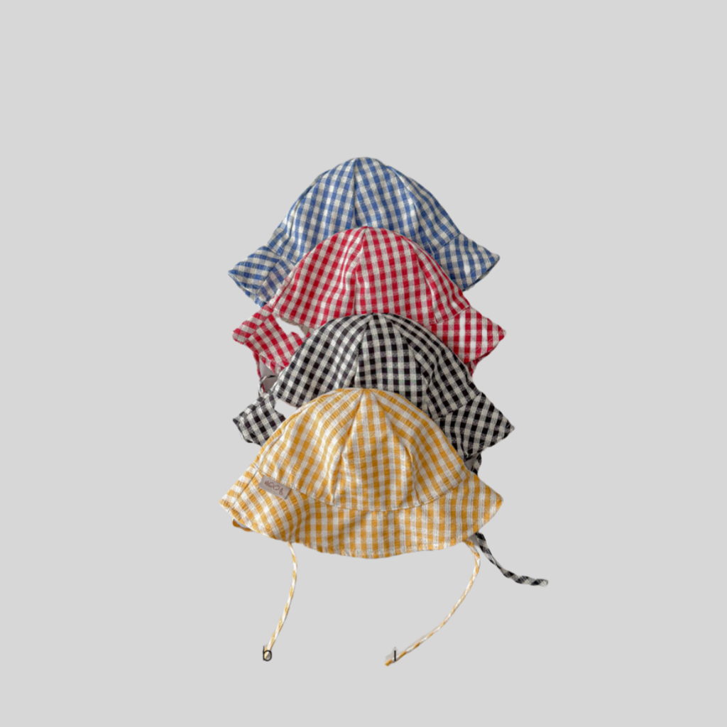Topi Ember Bayi Kotak-kotak Ga - Bucket Hat Cotton ulasan dan harga
