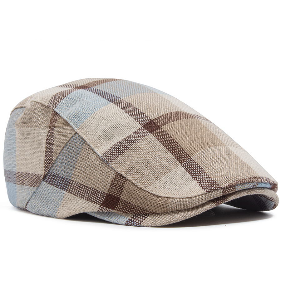 Topi Flat Cap Plaid Vintage Pr - Newsboy Cap Ivy ulasan dan harga